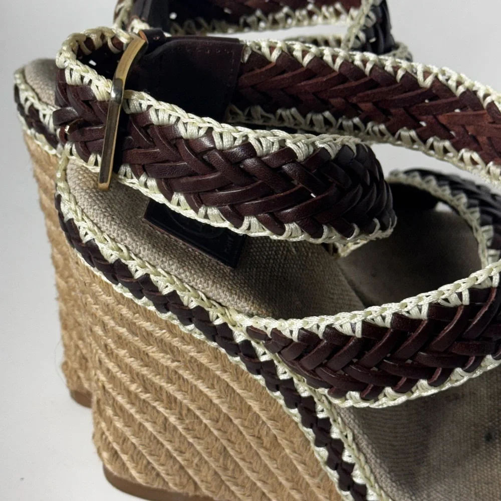 Tory Burch Lilah Wedge Sandals size 35 made in Spain